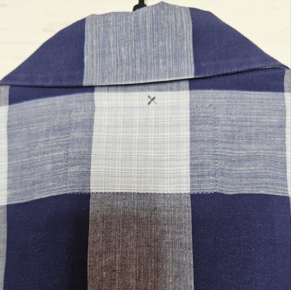 Lafayette 148 New York Plaid Linen Blend Button Down Shirt - Picture 8 of 12